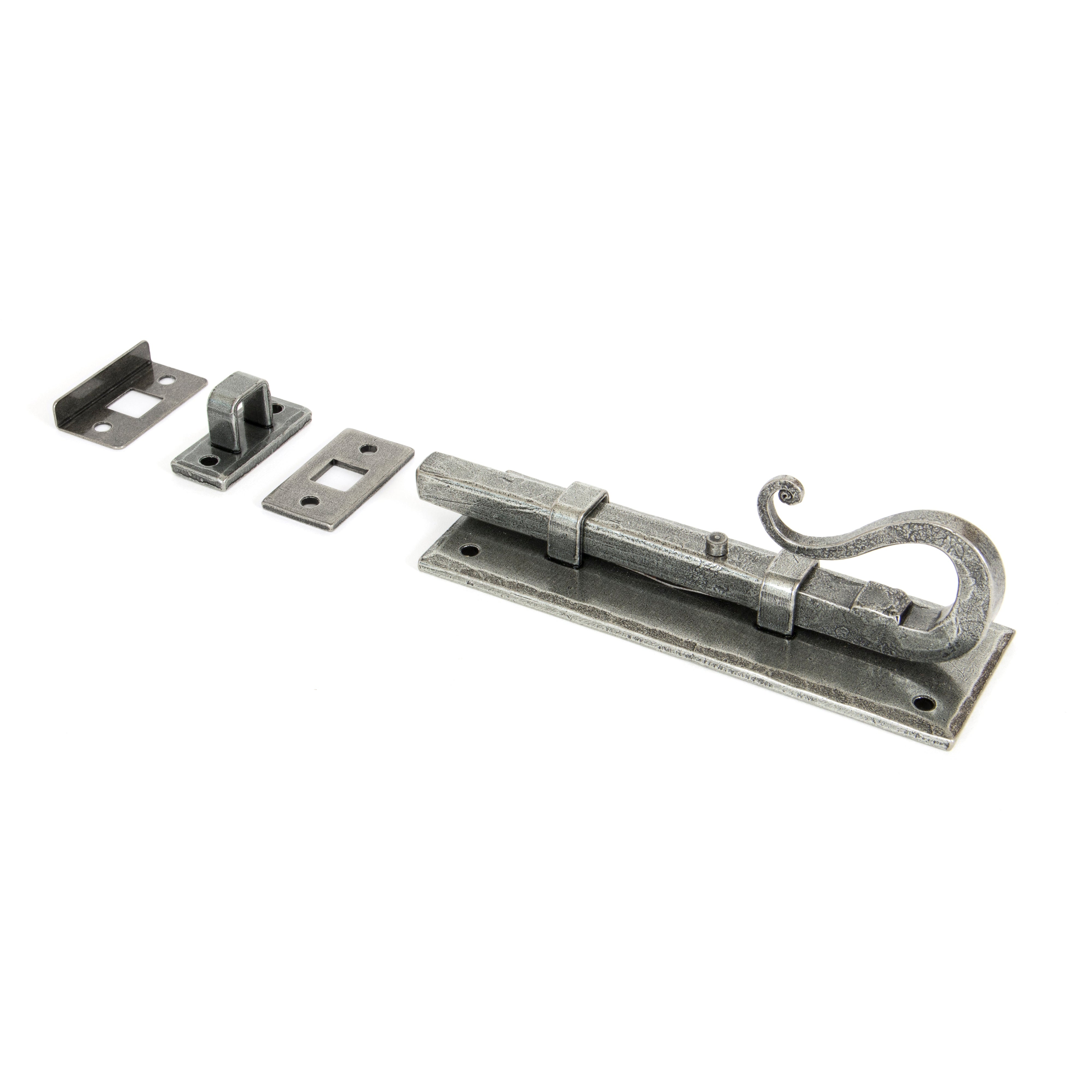 Pewter 6" Shepherd's Crook Universal Bolt | From The Anvil-Bolts-Yester Home