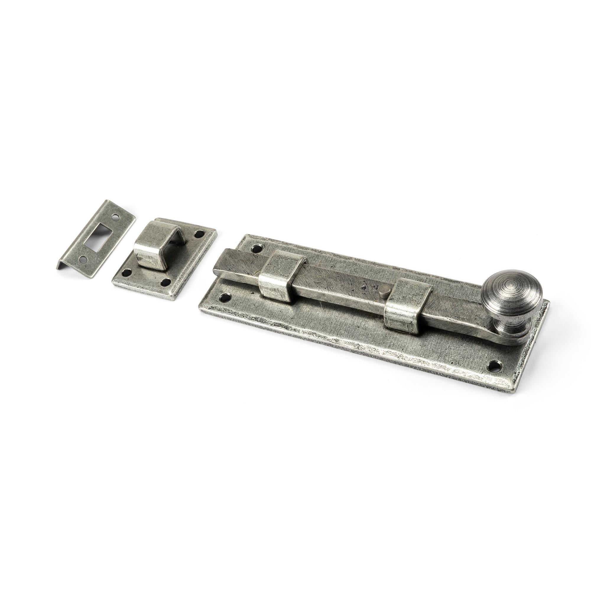 Pewter 6" Straight Knob Bolt | From The Anvil - Bolts - From The Anvil - Yester Home