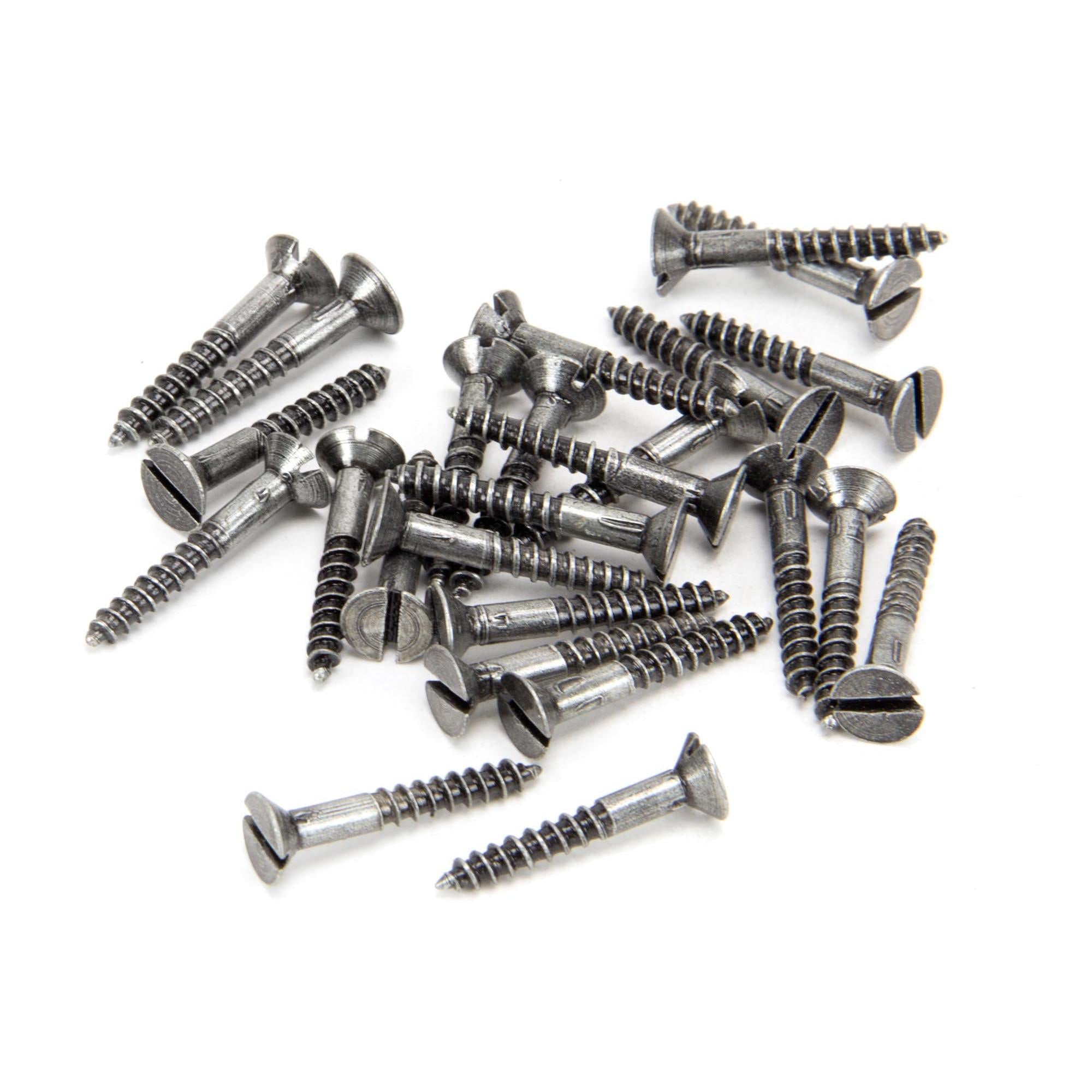 Pewter 6 x 1" Countersunk Screws (25) | From The Anvil - Screws & Bolts - From The Anvil - Yester Home