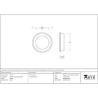 Pewter 60mm Art Deco Round Pull | From The Anvil-Cabinet Pulls-Yester Home