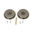 Pewter 60mm Art Deco Round Pull - Privacy Set | From The Anvil - Cabinet Pulls - From The Anvil - Yester Home
