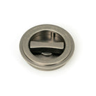 Pewter 60mm Art Deco Round Pull - Privacy Set | From The Anvil-Cabinet Pulls-Yester Home