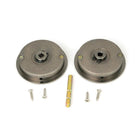 Pewter 60mm Art Deco Round Pull - Privacy Set | From The Anvil-Cabinet Pulls-Yester Home