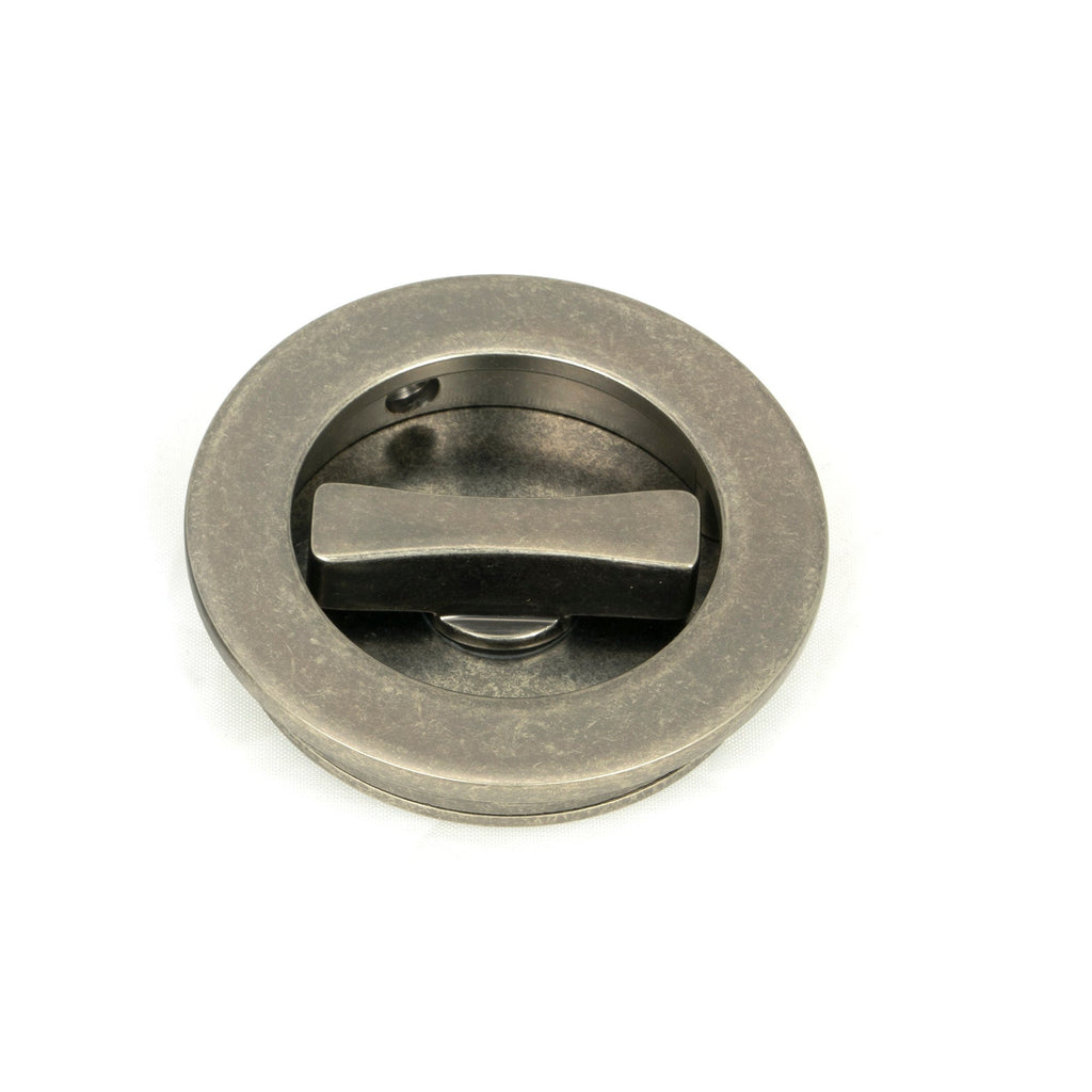 Pewter 60mm Plain Round Pull - Privacy Set | From The Anvil