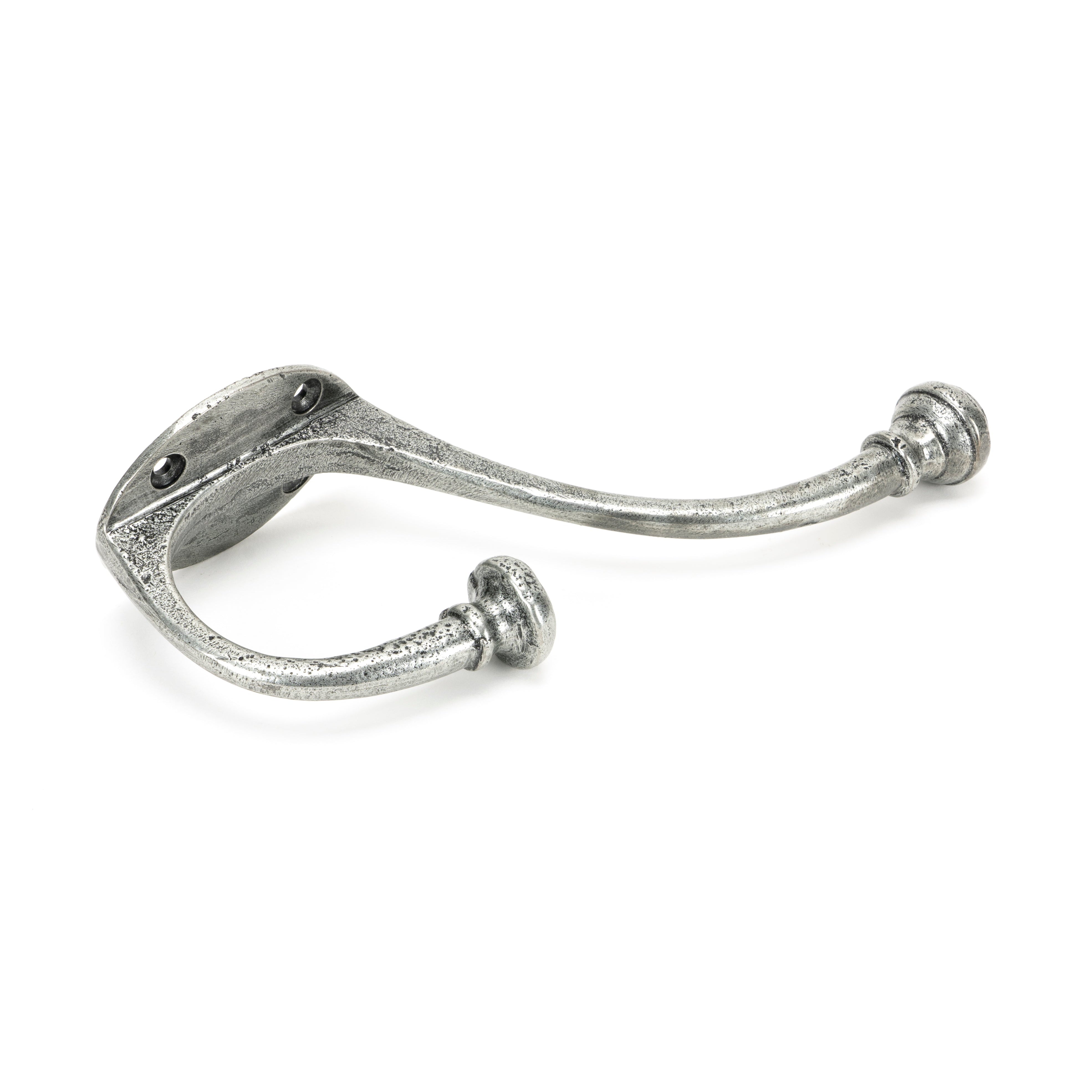 Pewter 7 3/4" Hat & Coat Hook | From The Anvil-Coat Hooks-Yester Home
