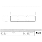 Pewter 700mm x 150mm Kick Plate | From The Anvil - Kickplates - From The Anvil - Yester Home