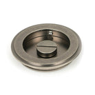 Pewter 75mm Art Deco Round Pull - Privacy Set | From The Anvil - Cabinet Pulls - From The Anvil - Yester Home
