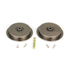 Pewter 75mm Art Deco Round Pull - Privacy Set | From The Anvil - Cabinet Pulls - From The Anvil - Yester Home