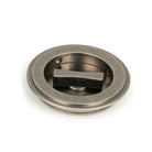 Pewter 75mm Art Deco Round Pull - Privacy Set | From The Anvil-Cabinet Pulls-Yester Home