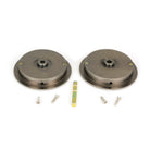 Pewter 75mm Art Deco Round Pull - Privacy Set | From The Anvil-Cabinet Pulls-Yester Home