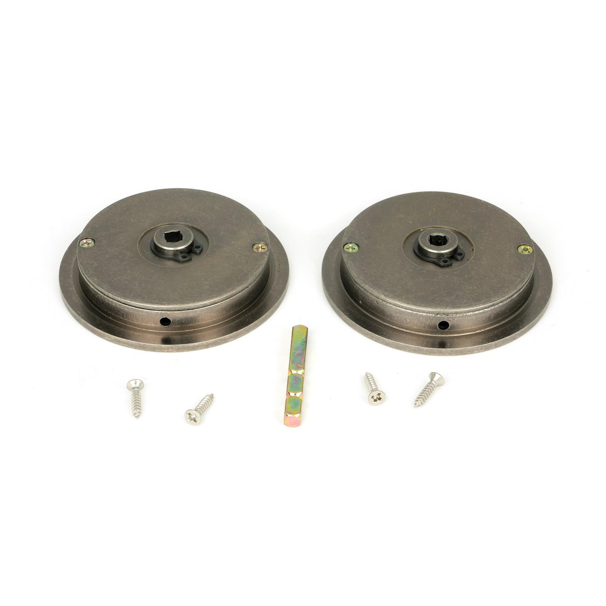 Pewter 75mm Plain Round Pull - Privacy Set | From The Anvil - Cabinet Pulls - From The Anvil - Yester Home