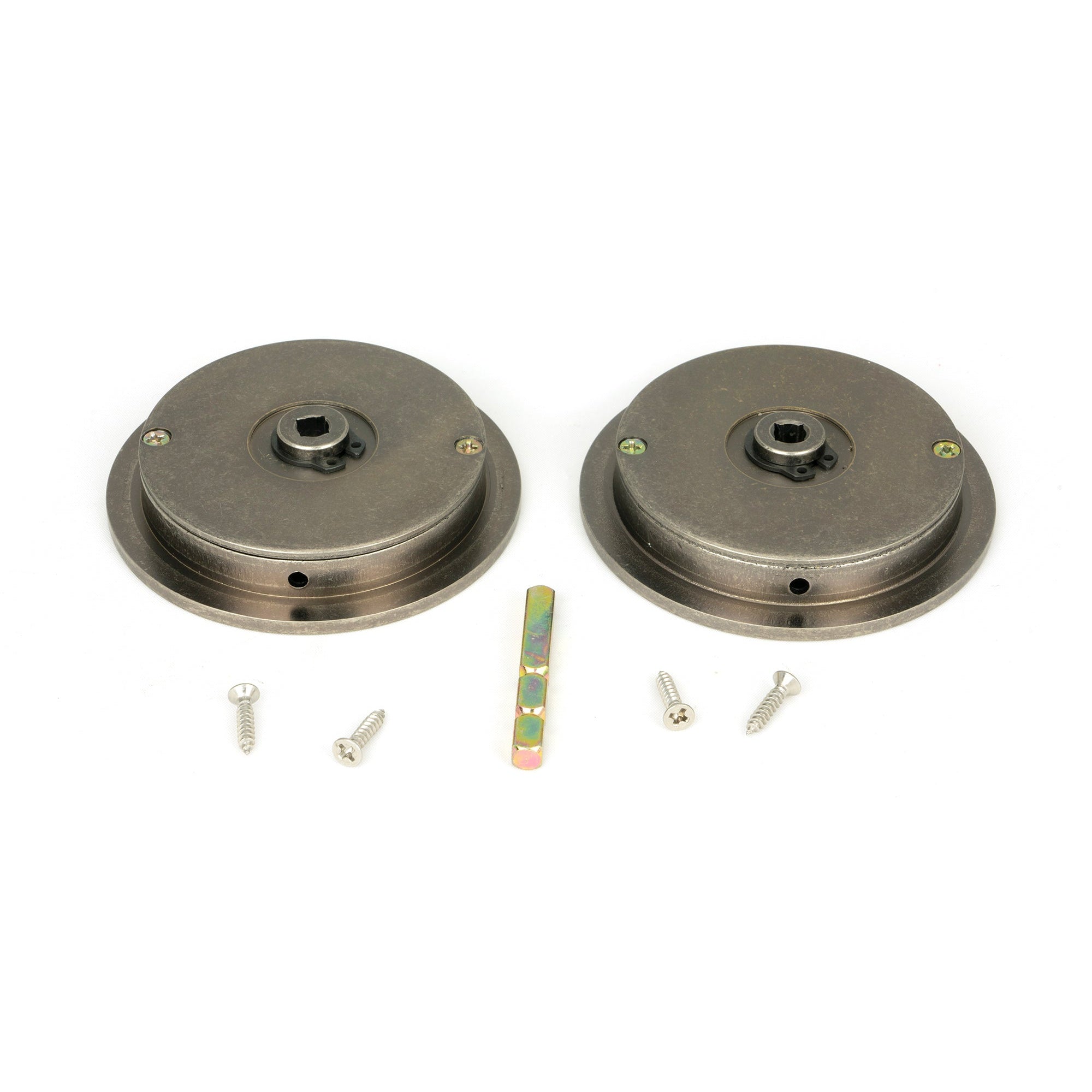 Pewter 75mm Plain Round Pull - Privacy Set | From The Anvil-Cabinet Pulls-Yester Home