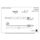Pewter 8" Monkeytail Stay | From The Anvil-Stays-Yester Home