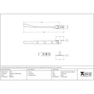 Pewter 8" Newbury Stay | From The Anvil - Stays - From The Anvil - Yester Home