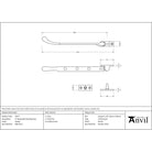 Pewter 8" Peardrop Stay | From The Anvil - Stays - From The Anvil - Yester Home