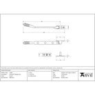 Pewter 8" Reeded Stay - Stays - From The Anvil - Yester Home