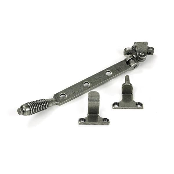 Pewter 8" Reeded Stay (Steel Window) - Stays - From The Anvil - Yester Home