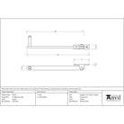 Pewter 8" Roller Arm Stay | From The Anvil-Stays-Yester Home