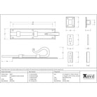 Pewter 8" Shepherd's Crook Universal Bolt | From The Anvil-Bolts-Yester Home