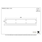 Pewter 800mm Plain Fingerplate | From The Anvil-Fingerplates-Yester Home
