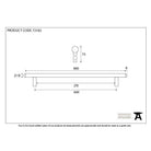 Pewter 800mm Pull Handle | From The Anvil-Pull Handles-Yester Home