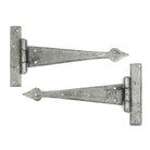 Pewter 9" Arrow Head T Hinge (pair) | From The Anvil-T Hinges-Yester Home