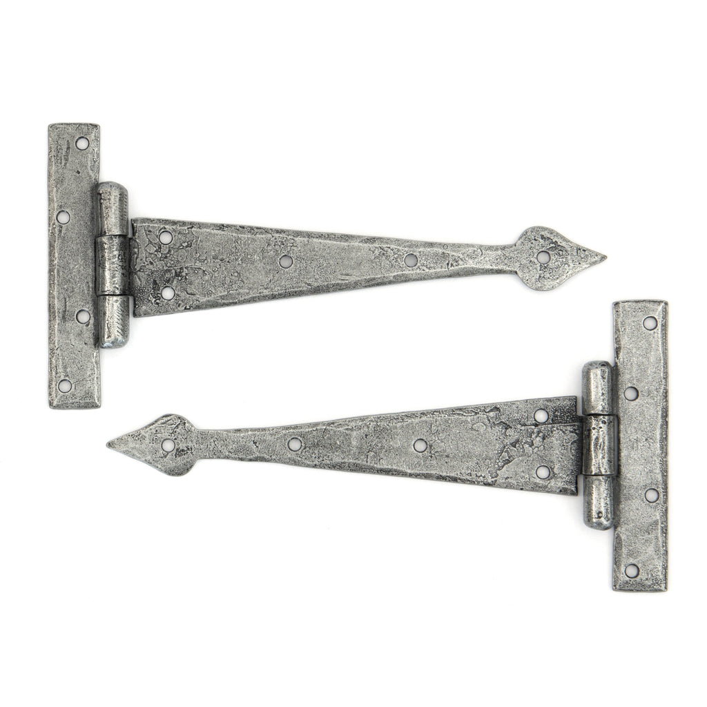 Pewter 9" Arrow Head T Hinge (pair) | From The Anvil