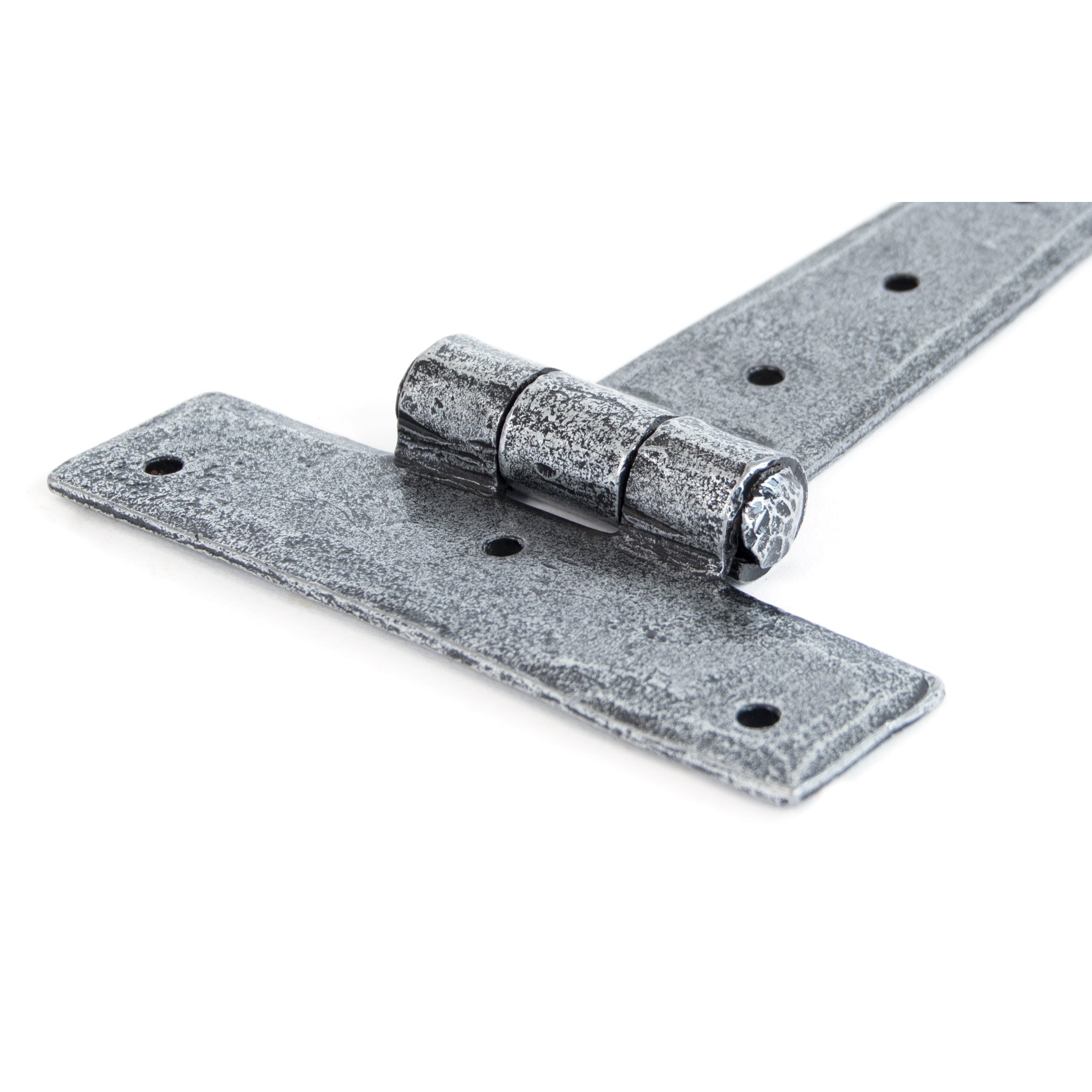 Pewter 9" Penny End T Hinge (pair) | From The Anvil-T Hinges-Yester Home