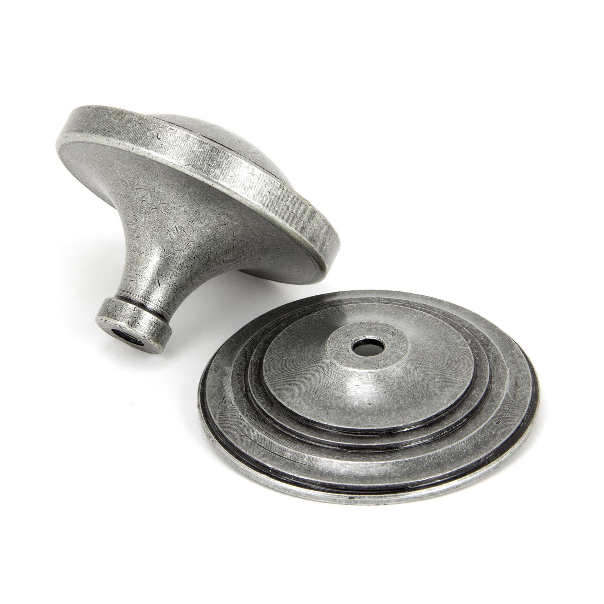Pewter Art Deco Centre Door Knob | From The Anvil - Centre Door Knobs - From The Anvil - Yester Home