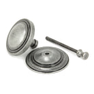Pewter Art Deco Centre Door Knob | From The Anvil-Centre Door Knobs-Yester Home