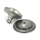 Pewter Art Deco Centre Door Knob | From The Anvil-Centre Door Knobs-Yester Home