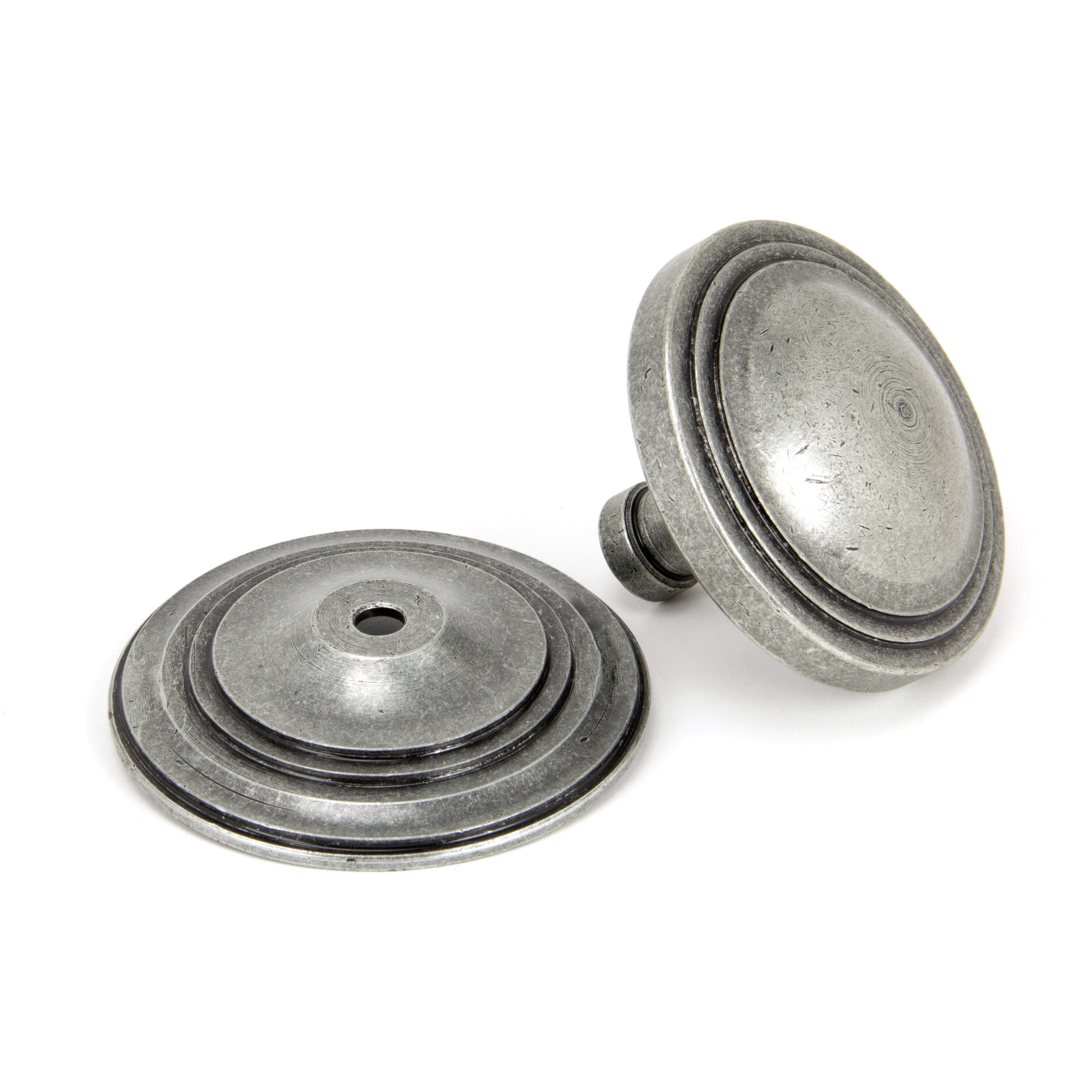 Pewter Art Deco Centre Door Knob | From The Anvil-Centre Door Knobs-Yester Home