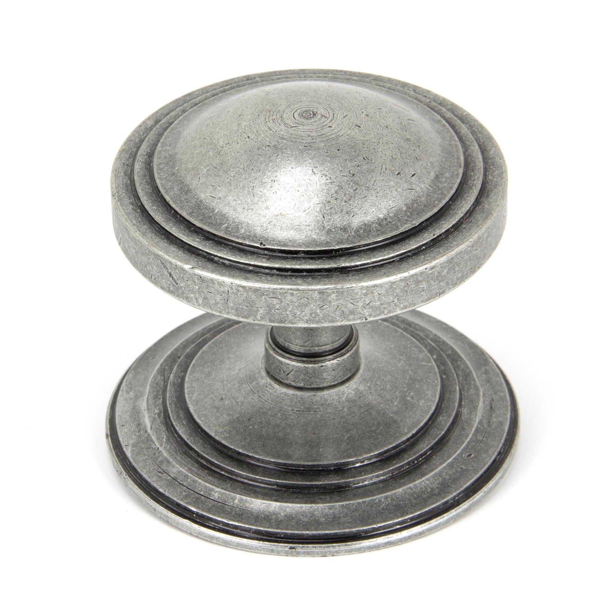 Pewter Art Deco Centre Door Knob | From The Anvil - Centre Door Knobs - From The Anvil - Yester Home