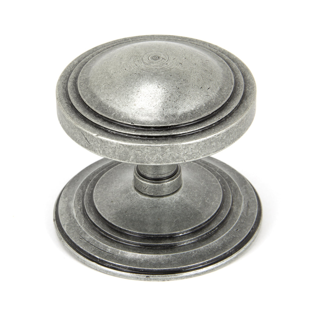 Pewter Art Deco Centre Door Knob | From The Anvil-Centre Door Knobs-Yester Home