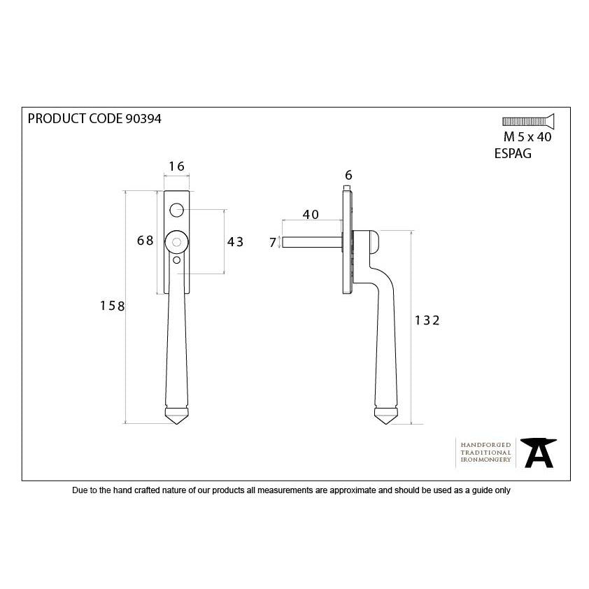 Pewter Avon Espag | From The Anvil-Espag. Fasteners-Yester Home