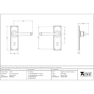 Pewter Avon Lever Lock Set | From The Anvil-Lever Lock-Yester Home