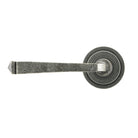 Pewter Avon Round Lever on Rose Set (Art Deco) | From The Anvil-Concealed-Yester Home