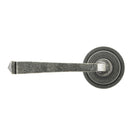 Pewter Avon Round Lever on Rose Set (Art Deco) - Unsprung | From The Anvil - Concealed - From The Anvil - Yester Home