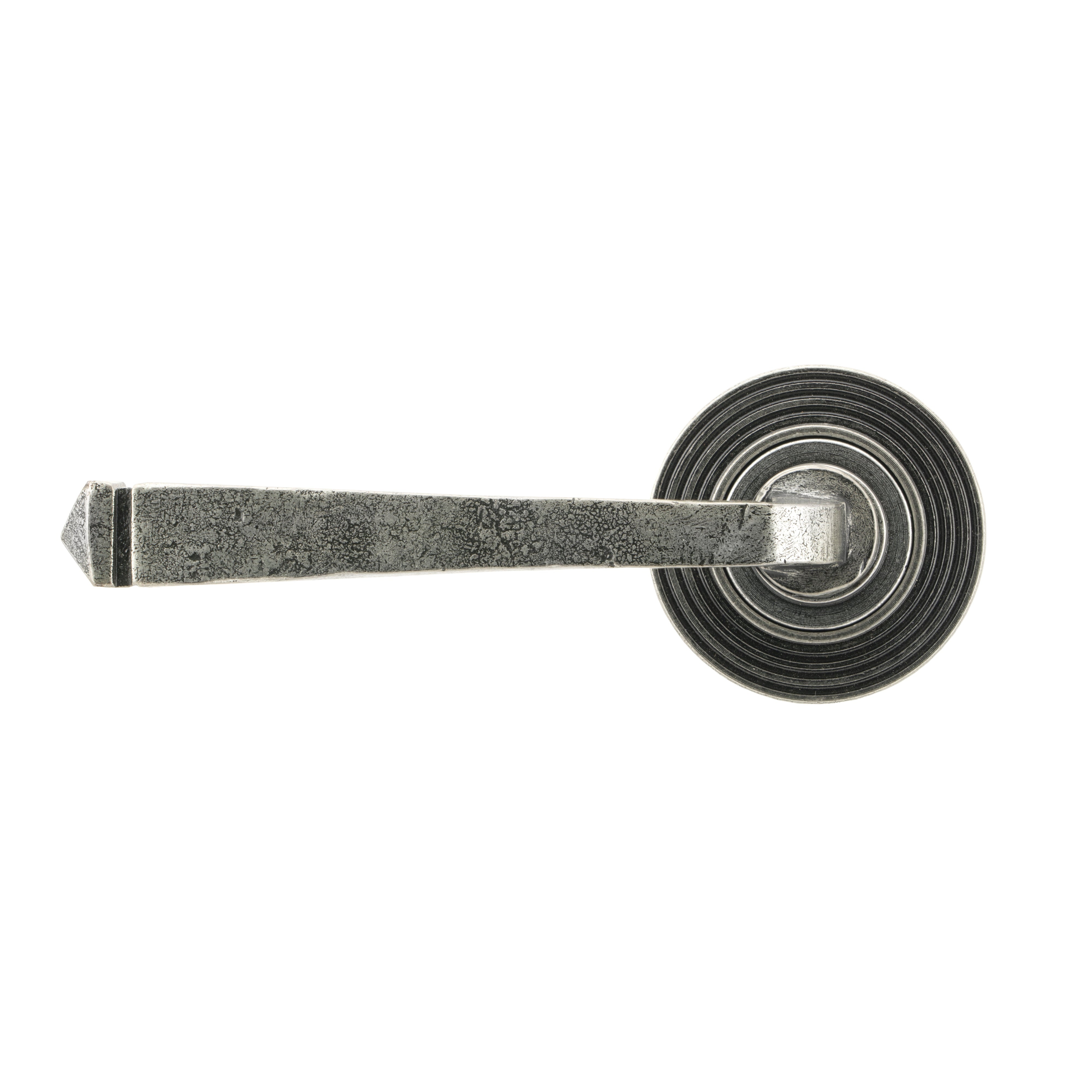 Pewter Avon Round Lever on Rose Set (Beehive) | From The Anvil-Concealed-Yester Home