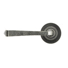 Pewter Avon Round Lever on Rose Set (Beehive) | From The Anvil - Concealed - From The Anvil - Yester Home