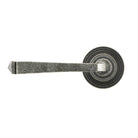 Pewter Avon Round Lever on Rose Set (Beehive) - Unsprung | From The Anvil-Concealed-Yester Home