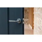 Pewter Avon Round Lever on Rose Set (Plain) | From The Anvil-Concealed-Yester Home