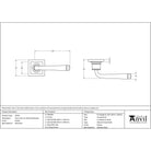 Pewter Avon Round Lever on Rose Set (Square) | From The Anvil - Concealed - From The Anvil - Yester Home