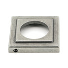 Pewter Avon Round Lever on Rose Set (Square) | From The Anvil-Concealed-Yester Home