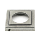 Pewter Avon Round Lever on Rose Set (Square) - Unsprung | From The Anvil - Concealed - From The Anvil - Yester Home