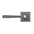 Pewter Avon Round Lever on Rose Set (Square) - Unsprung | From The Anvil-Concealed-Yester Home