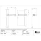 Pewter Avon Slimline Lever Latch Set | From The Anvil-Espagnolette-Yester Home