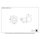 Pewter Ball Curtain Finial (pair) | From The Anvil-Finials-Yester Home