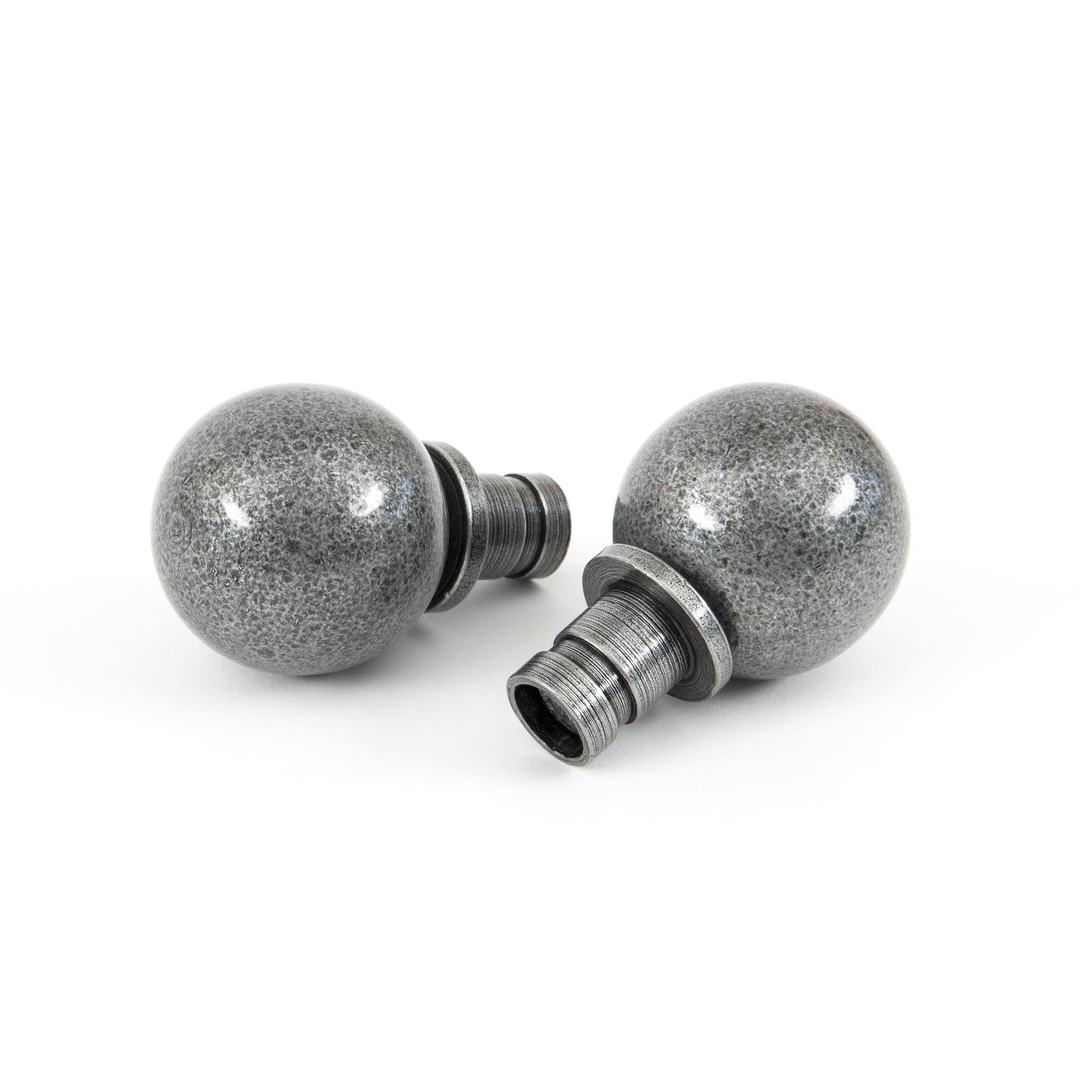 Pewter Ball Curtain Finial (pair) | From The Anvil - Finials - From The Anvil - Yester Home