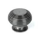 Pewter Beehive Cabinet Knob 40mm | From The Anvil-Cabinet Knobs-Yester Home